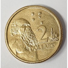 AUSTRALIA 2015 . TWO 2 DOLLARS COIN . ERROR . SLIGHTLY OFF CENTRE MIS-STRIKE